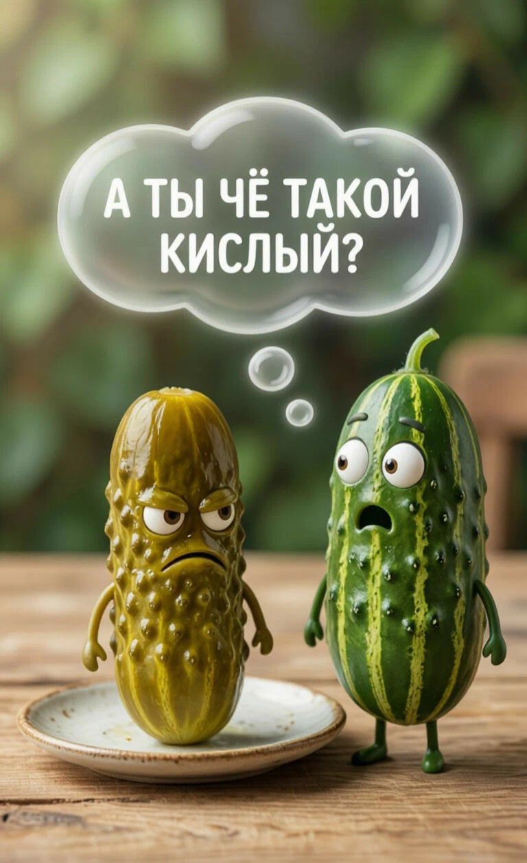 А ты чё такой кислый?