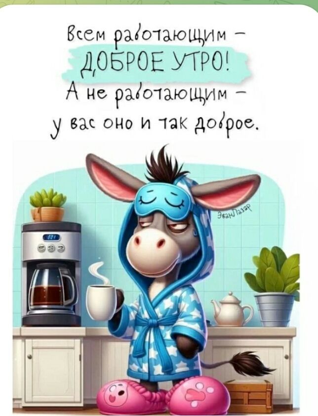 Всем работающим – ДОБРОЕ УТРО! А не работающим – у вас оно и так доброе.