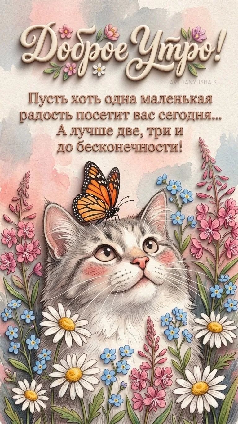 Доброе Утро! Пусть хоть одна маленькая радость посетит вас сегодня... А лучше две, три и до бесконечности!