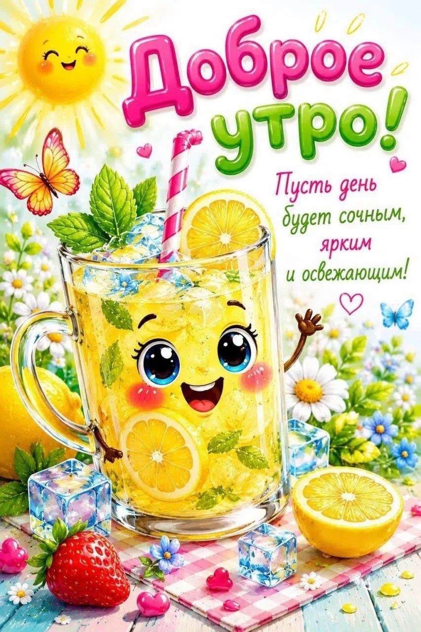 Доброе утро! Пусть день будет сочным, ярким и освежающим!