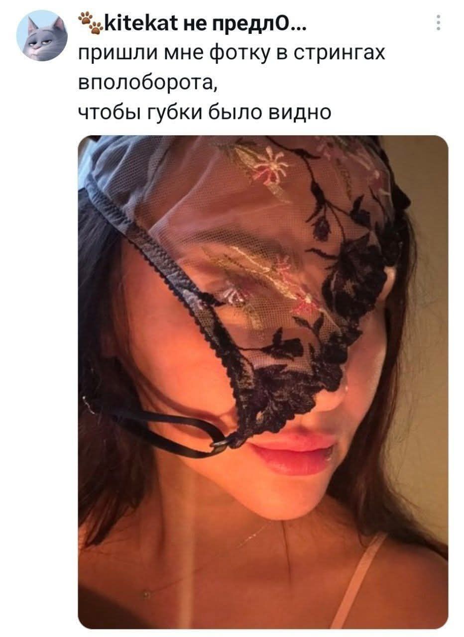 kitekat не предл0... пришли мне фотку в стрингах вполоборота, чтобы губки было видно