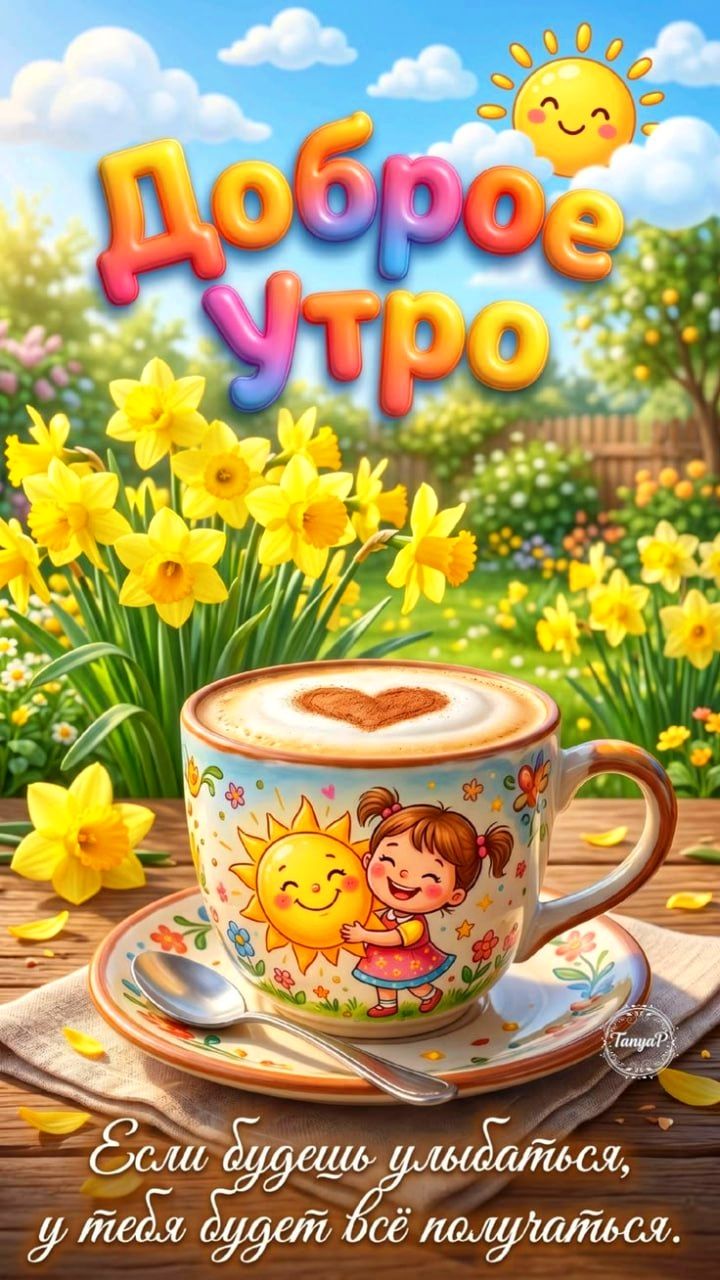 Доброе утро. Если будешь улыбаться, у тебя будет всё получаться.