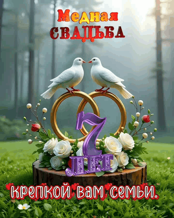 Медная Свадьба 7 ЛЕТ крепкой вам семьи.