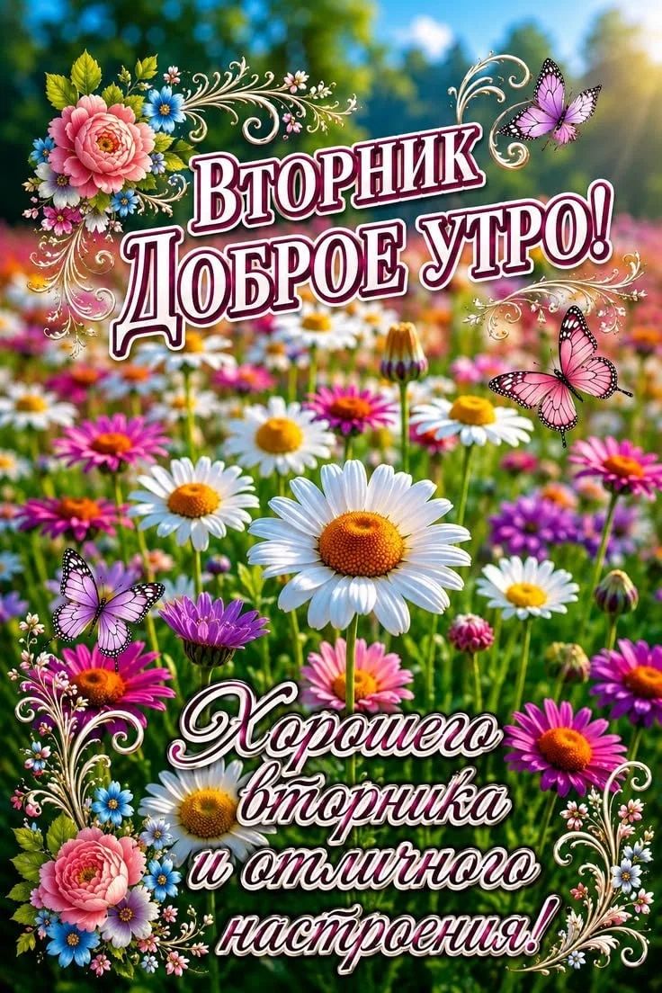ВТОРНИК ДОБРОЕ УТРО! Хорошего вторника и отличного настроения!
