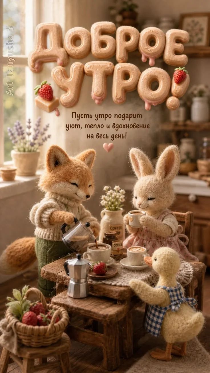 ДОБРОЕ УТРО! Пусть утро подарит уют, тепло и вдохновение на весь день!