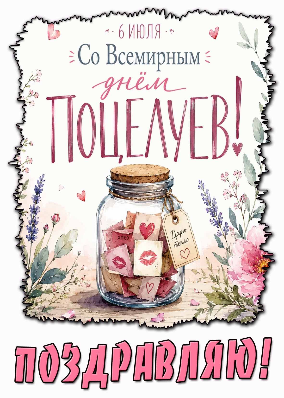 6 ИЮЛЯ Со Всемирным днём ПОЦЕЛУЕВ! Дарю тепло XOXO ПОЗДРАВЛЯЮ!