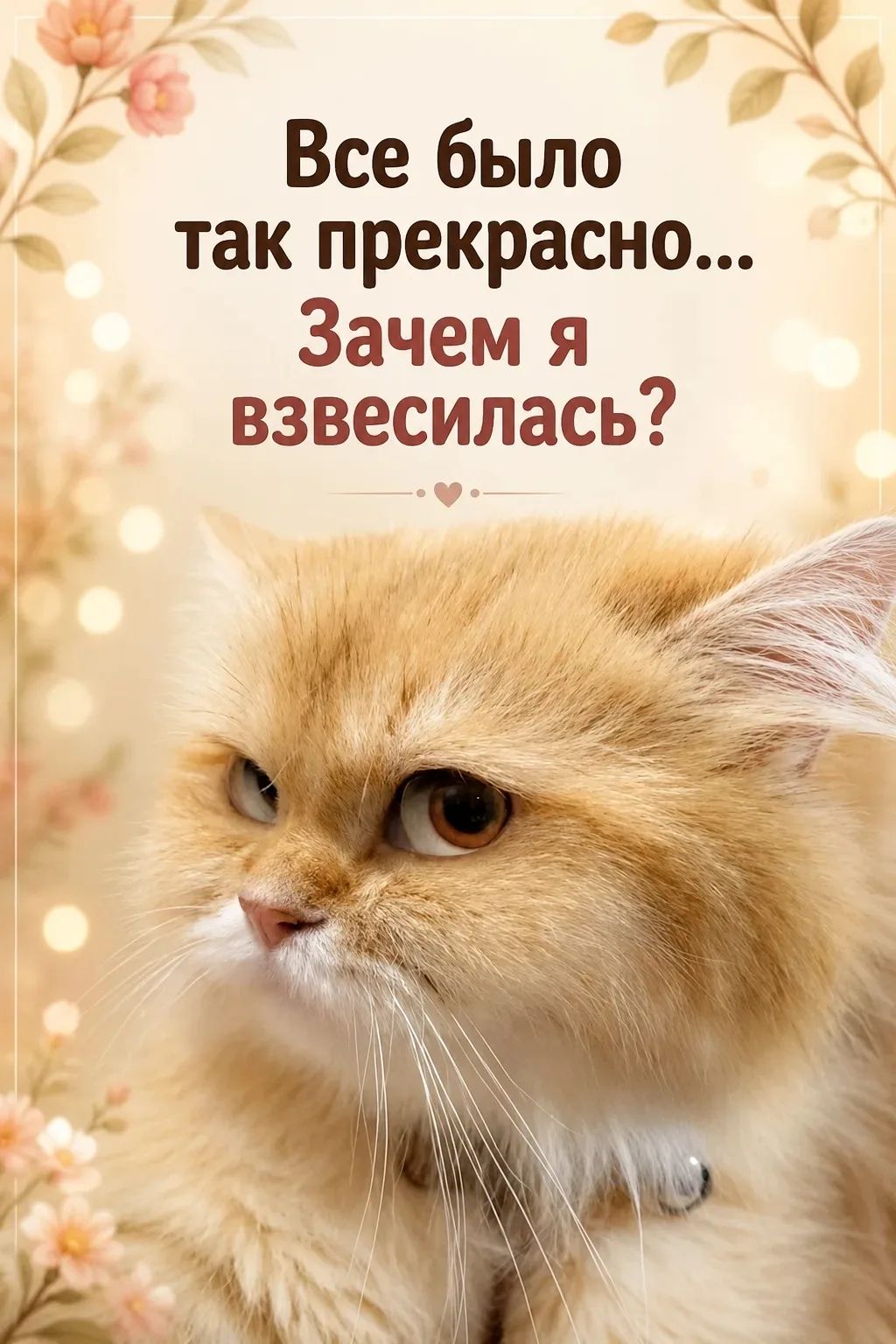 Все было так прекрасно... Зачем я взвесилась?