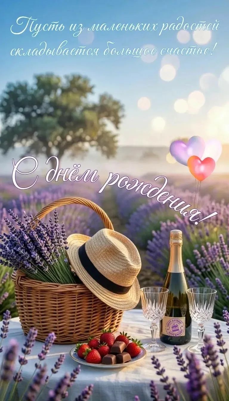 Пусть из маленьких радостей складывается большое счастье! С днём рождения!