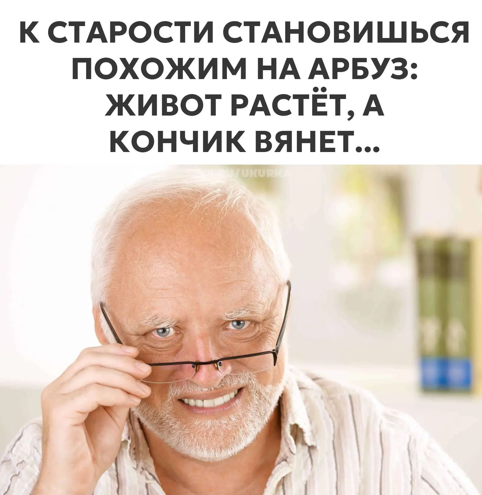 К старости становишься похожим на арбуз: живот растёт, а кончик вянет...