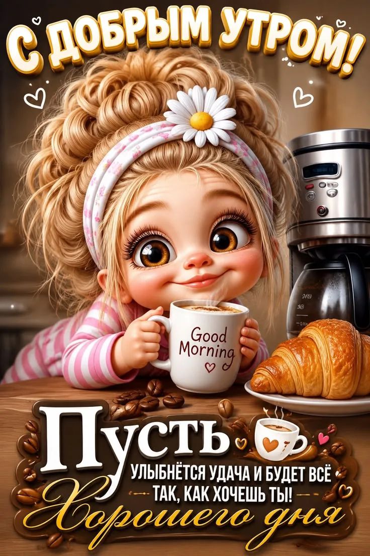 С ДОБРЫМ УТРОМ! Good Morning ПУСТЬ УЛЫБНЁТСЯ УДАЧА И БУДЕТ ВСЁ ТАК, КАК ХОЧЕШЬ ТЫ! Хорошего дня