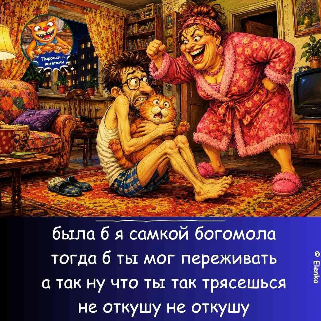 Пирожки с котятами была б я самкой богомола тогда б ты мог переживать а так ну что ты так трясешься не откушу не откушу Elenka