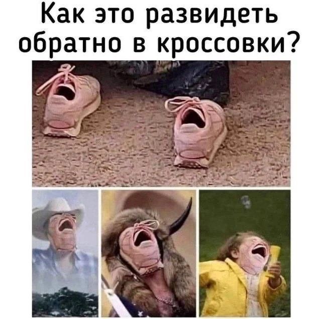 Как это развидеть обратно в кроссовки?