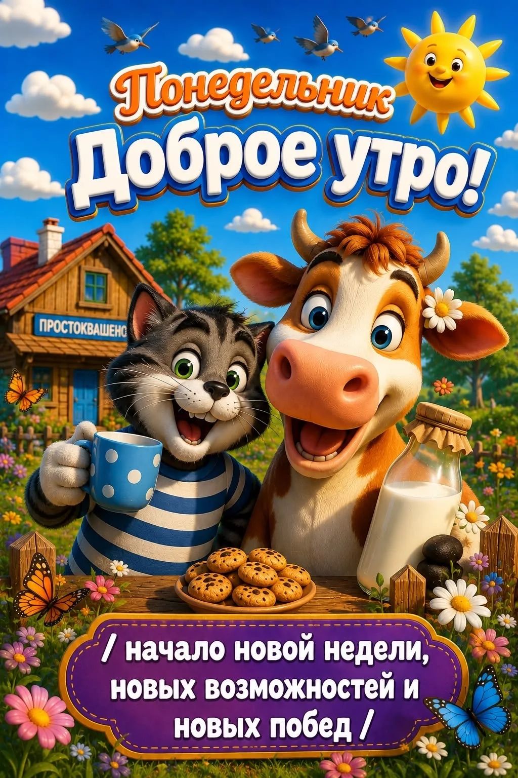 Понедельник Доброе утро! ПРОСТОКВАШЕНО / начало новой недели, новых возможностей и новых побед /