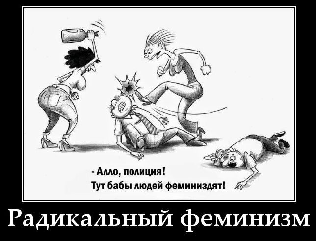 Алло, полиция! Тут бабы людей феминиздят! Радикальный феминизм