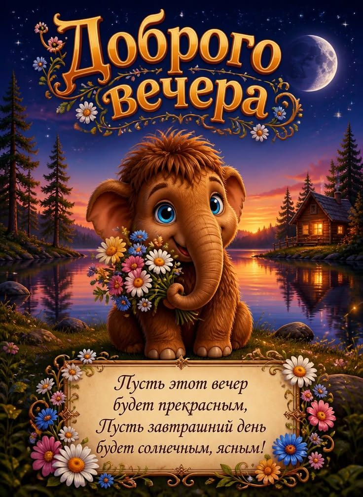 Доброго вечера. Пусть этот вечер будет прекрасным, Пусть завтрашний день будет солнечным, ясным!