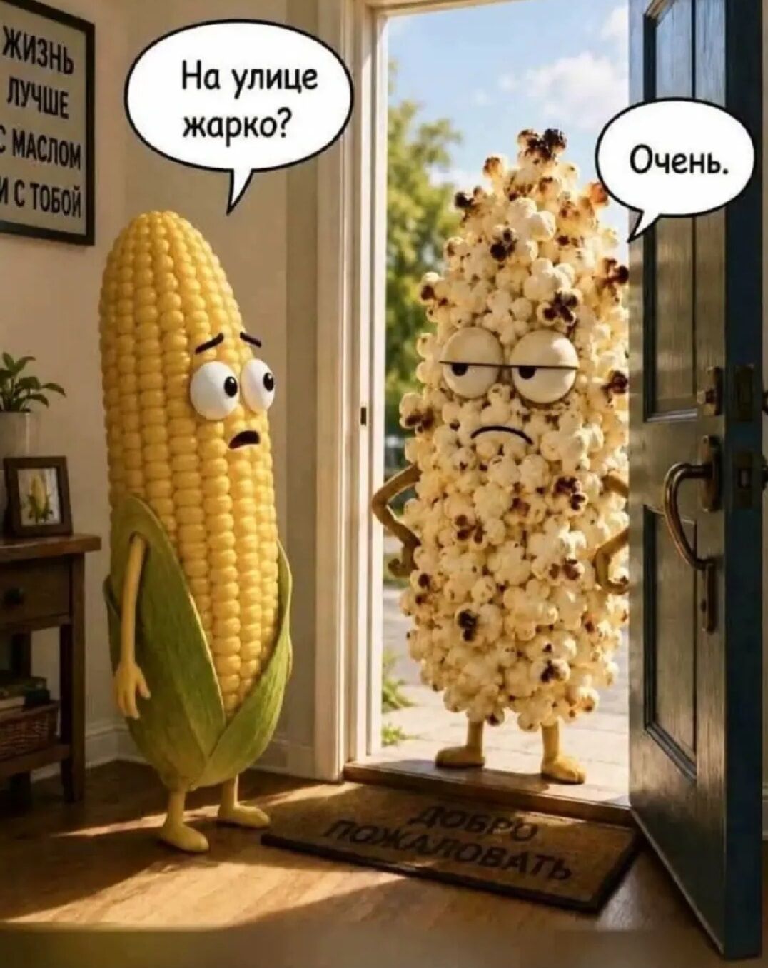 На улице жарко? Очень. ЖИЗНЬ ЛУЧШЕ С МАСЛОМ И С ТОБОЙ. ДОБРО ПОЖАЛОВАТЬ