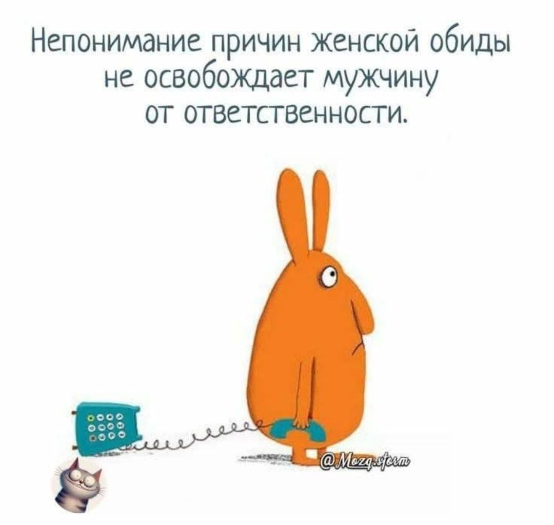Непонимание причин женской обиды не освобождает мужчину от ответственности.