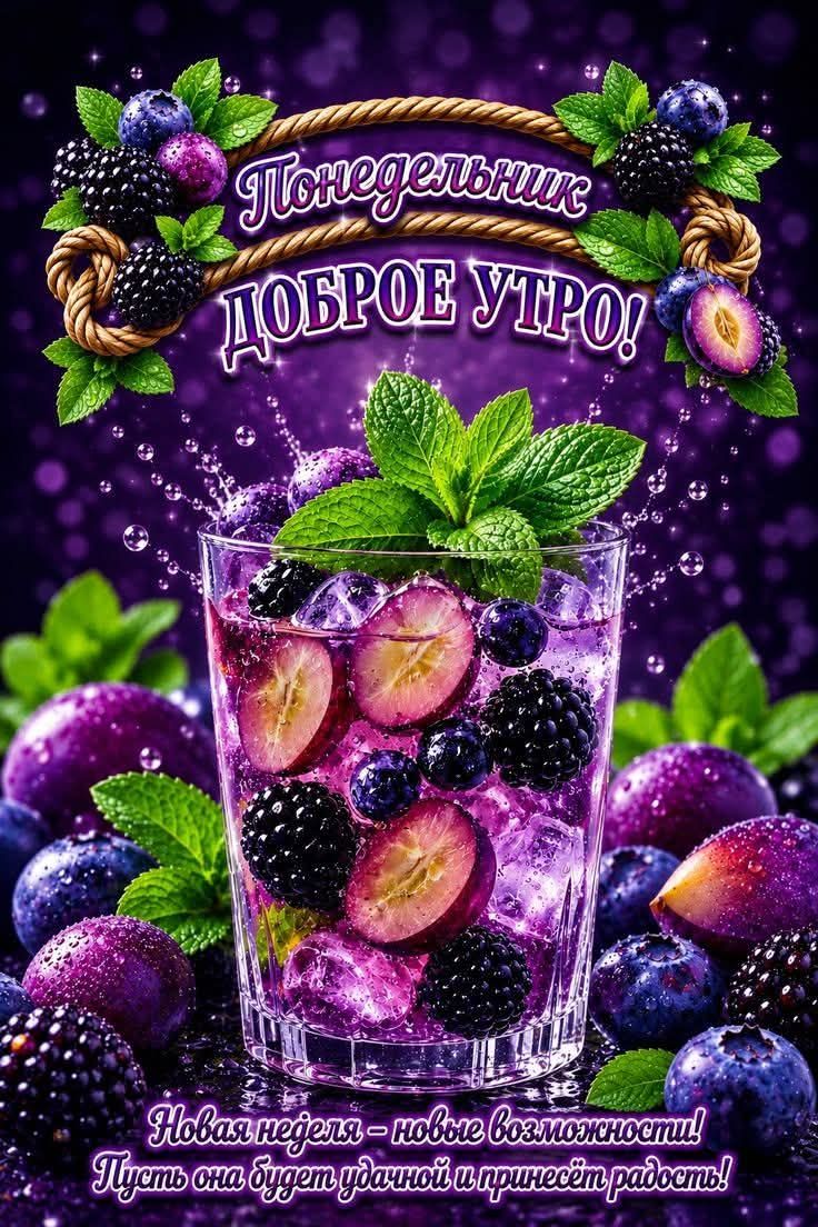 Понедельник ДОБРОЕ УТРО! Новая неделя - новые возможности! Пусть она будет удачной и принесёт радость!