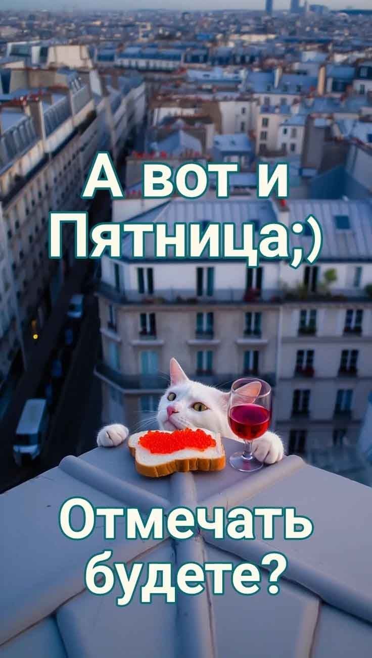 А вот и Пятница;) Отмечать будете?