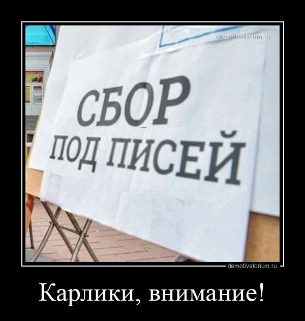 СБОР ПОД ПИСЕЙ Карлики, внимание!