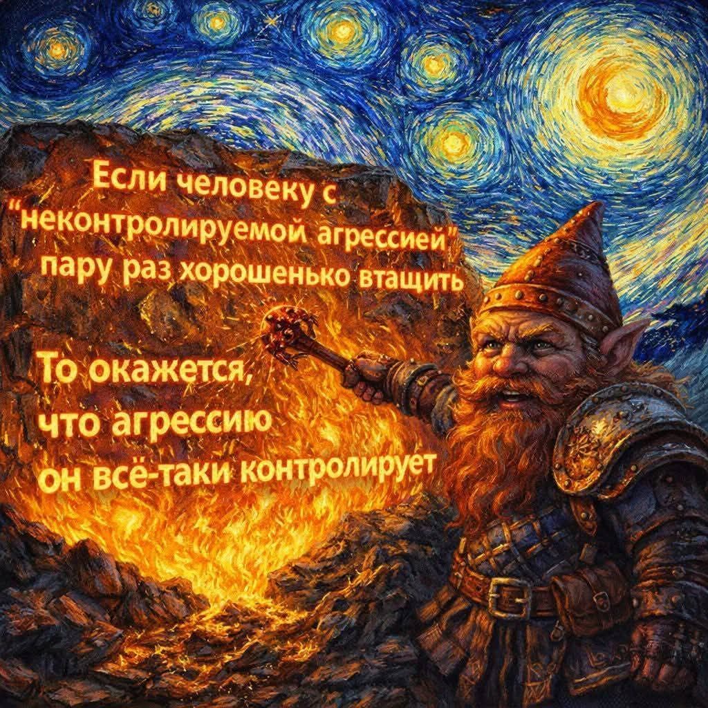 Если человеку с неконтролируемой агрессией пару раз хорошенько втащить То окажется, что агрессию он всё-таки контролирует