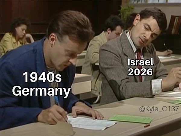 Германия 1940-х, Израиль 2026, @Kyle_C137
