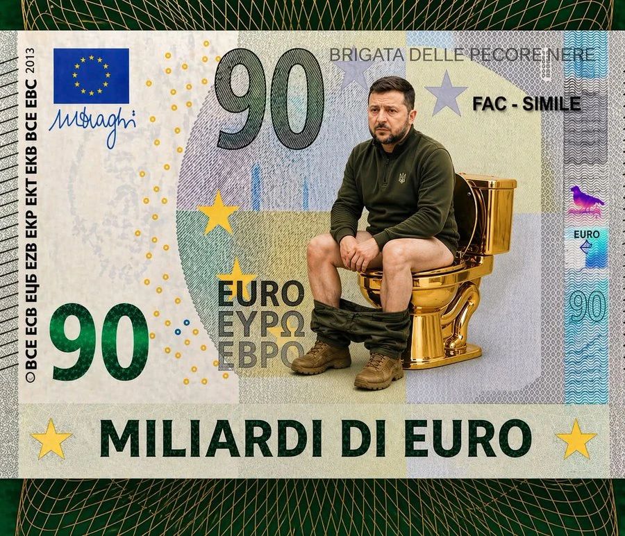 90 BRIGATA DELLE PECORE NERE FAC - SIMILE EURO 90 MILIARDI DI EURO OBCE ECB ЕЦБ EZB EKP EKT EKB BCE EBC 2013 M. Draghi