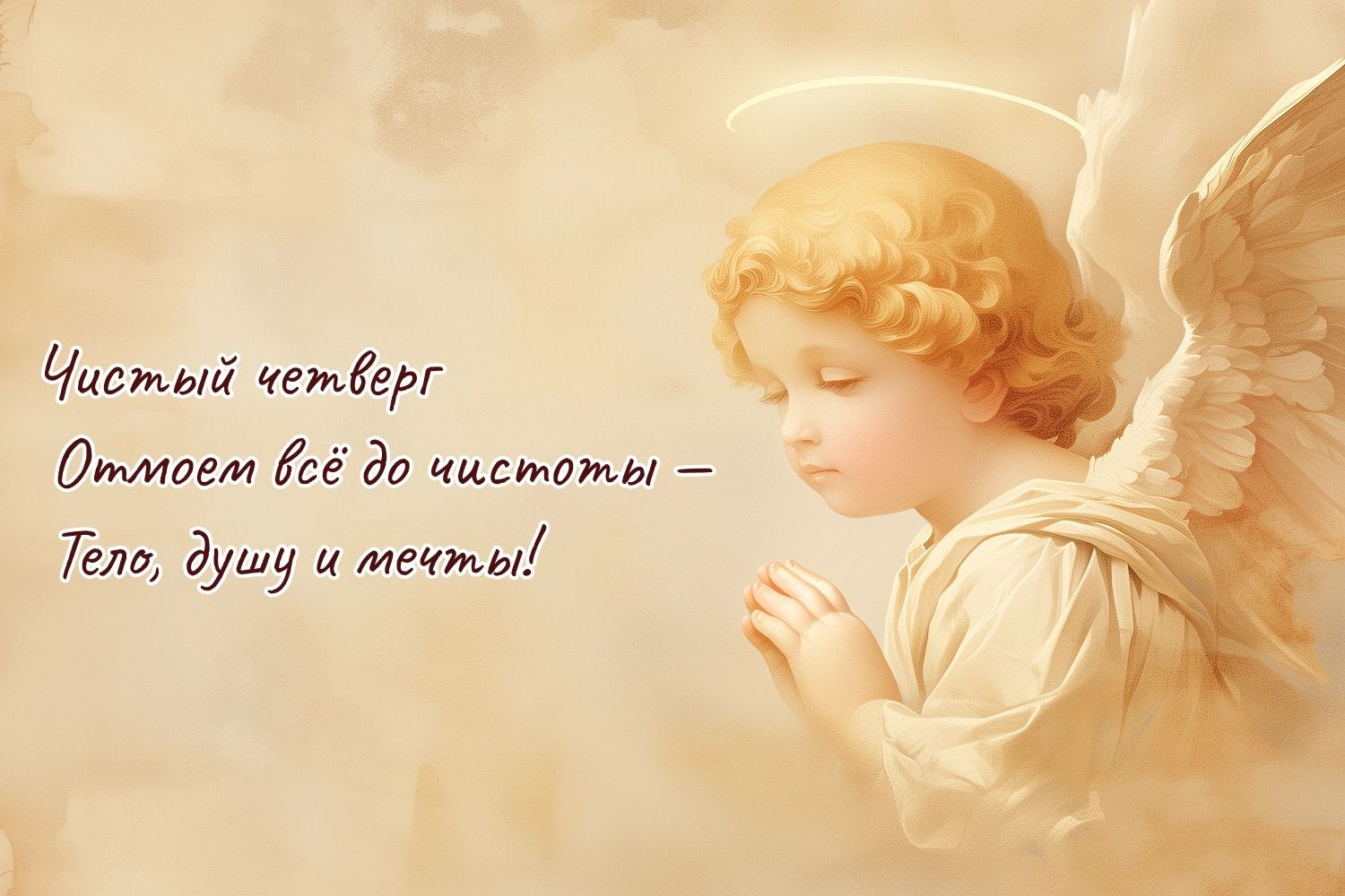 Чистый четверг Отмоет всё до чистоты – Тело, душу и мечты!