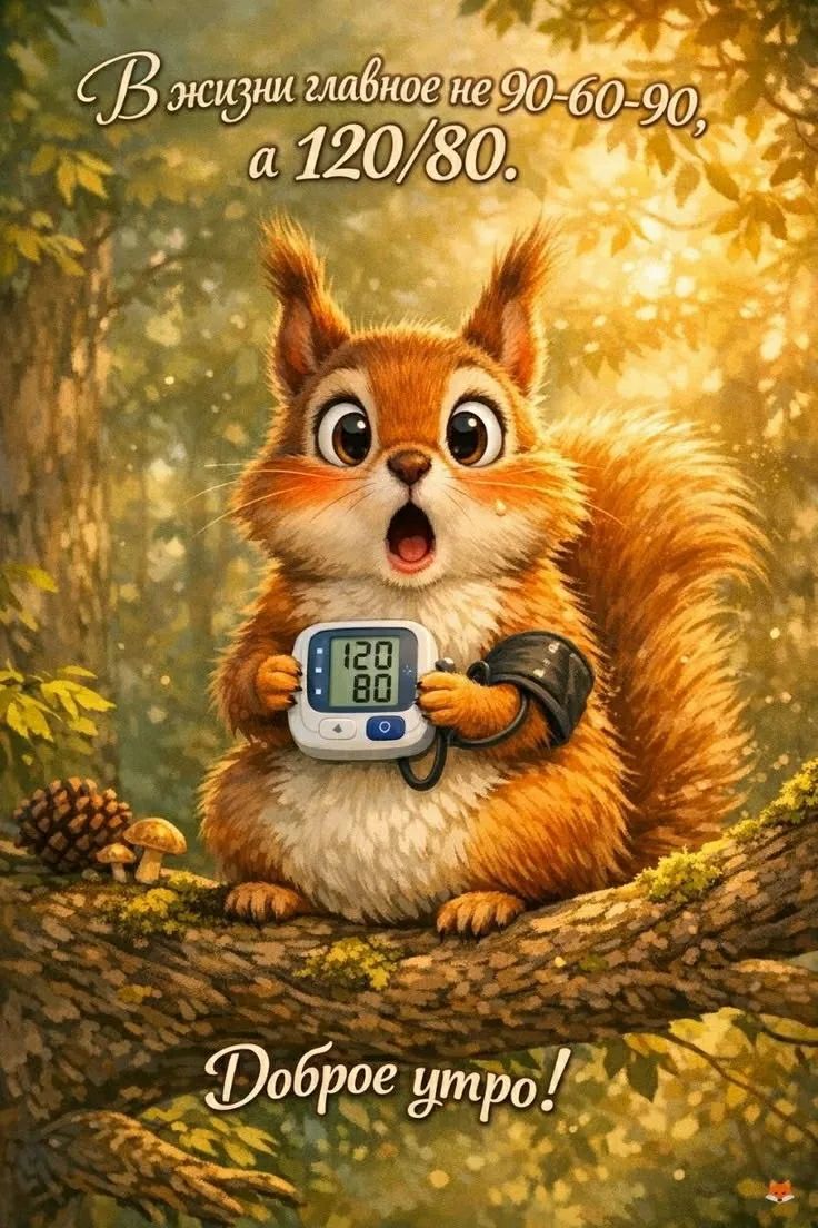 В жизни главное не 90-60-90, а 120/80. Доброе утро!