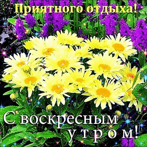 Приятного отдыха! С воскресным утром!
