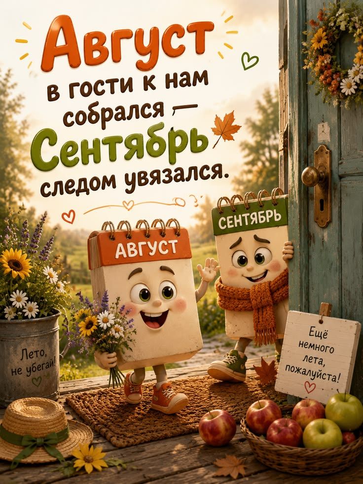 Август в гости к нам собрался — Сентябрь следом увязался. АВГУСТ СЕНТЯБРЬ Лето, не убегай! Ещё немного лета, пожалуйста!