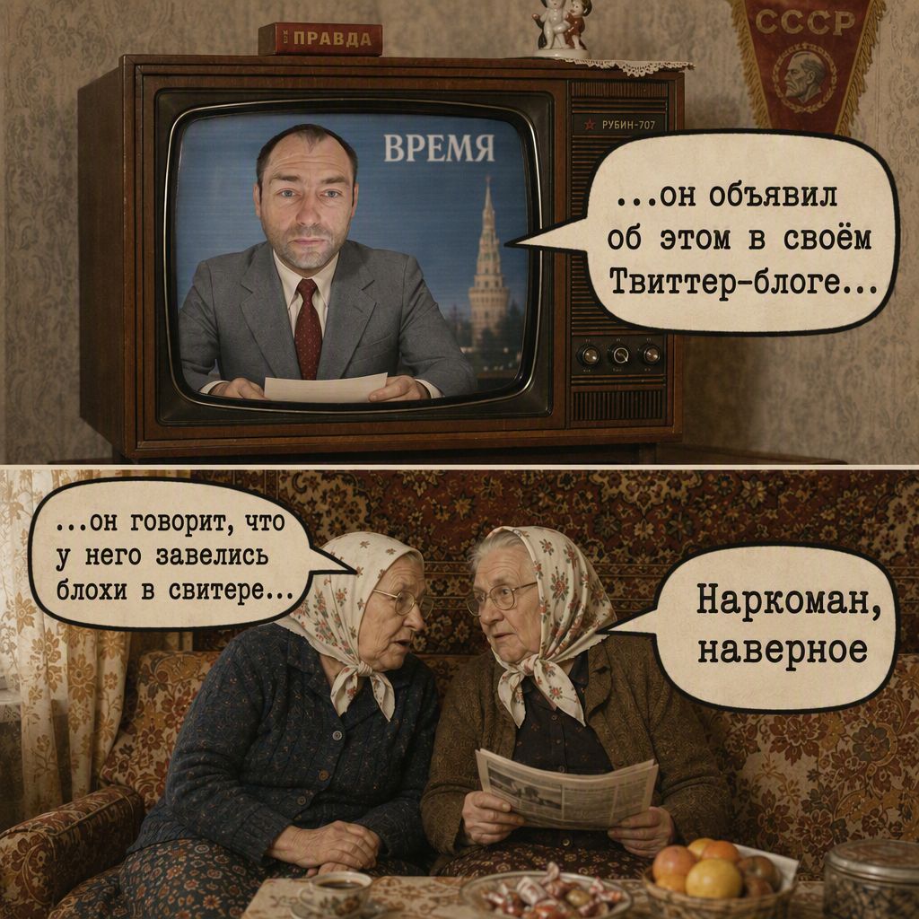 ПРАВДА ВРЕМЯ РУБИН-707 СССР ...он объявил об этом в своём Твиттер-блоге... ...он говорит, что у него завелись блохи в свитере... Наркоман, наверное