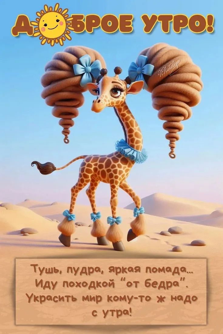 ДОБРОЕ УТРО! Тушь, пудра, яркая помада... Иду походкой 