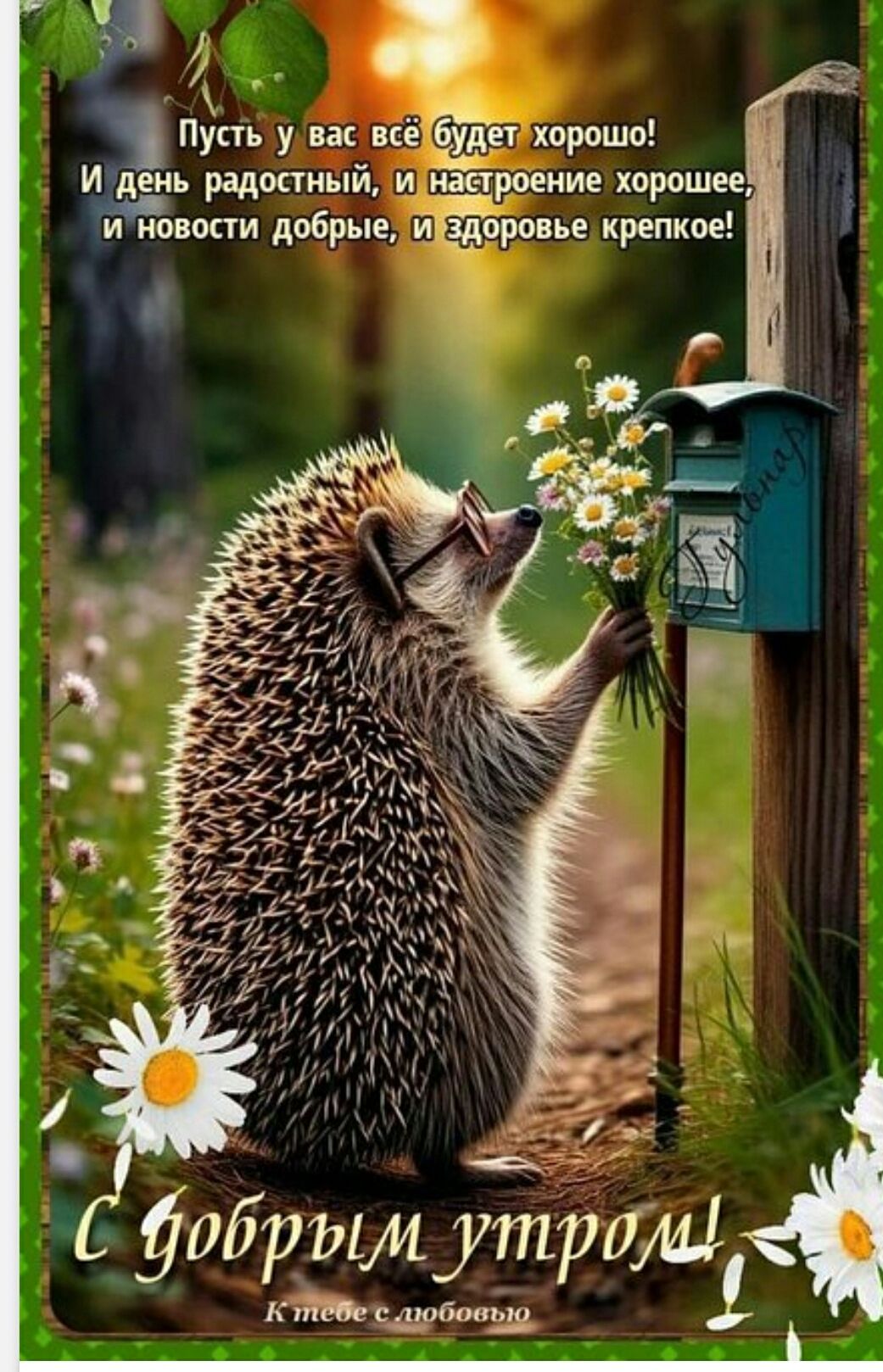 Пусть у вас всё будет хорошо! И день радостный, и настроение хорошее, и новости добрые, и здоровье крепкое! С добрым утром! К тебе с любовью