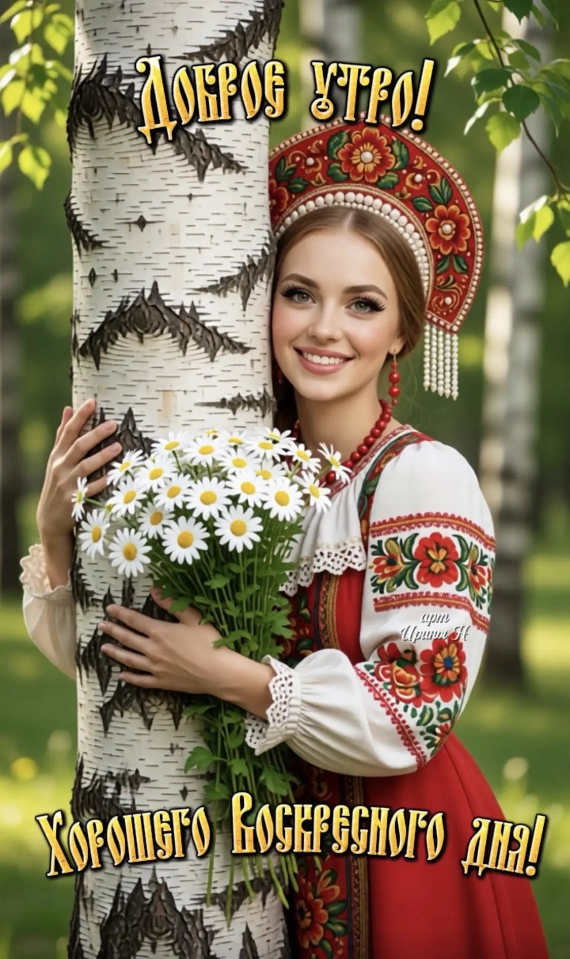 Доброе утро! Хорошего Воскресного дня! арт Ирины Н