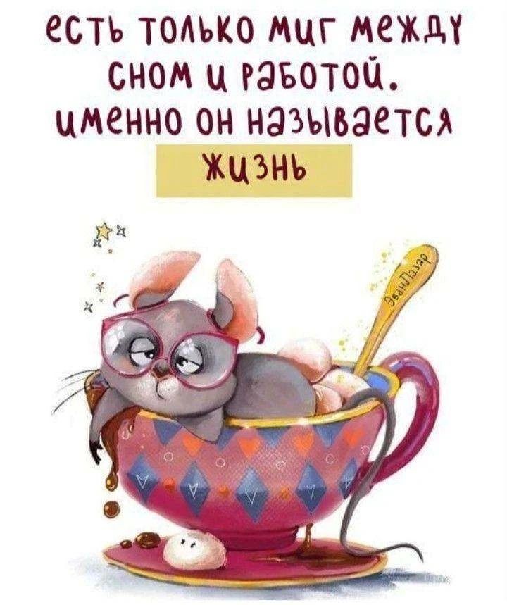 есть только миг между сном и работой. именно он называется жизнь