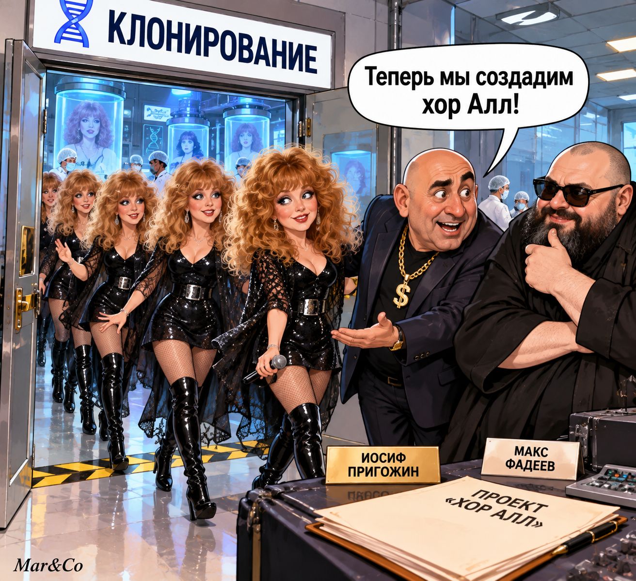 КЛОНИРОВАНИЕ, Теперь мы создадим хор Алла!, ИОСИФ ПРИГОЖИН, МАКС ФАДЕЕВ, ПРОЕКТ ХОР АЛЛ, Mar&Co