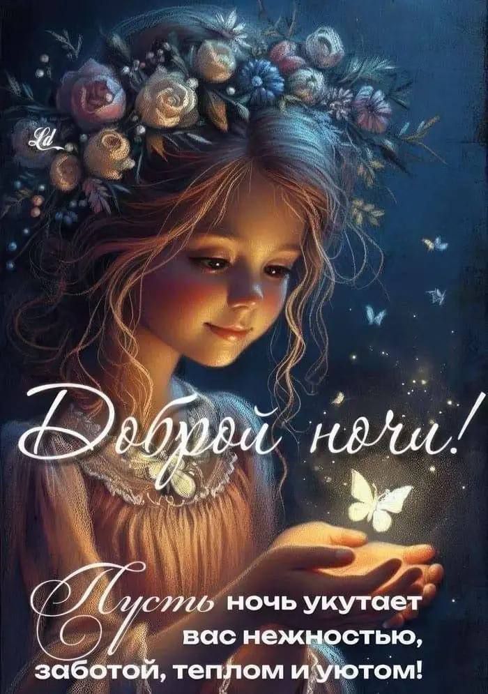 Доброй ночи! Пусть ночь укутает вас нежностью, заботой, теплом и уютом!