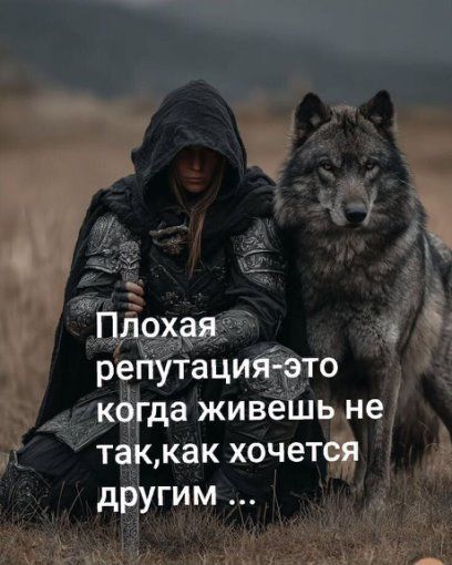 Плохая репутация-это когда живешь не так,как хочется другим ...
