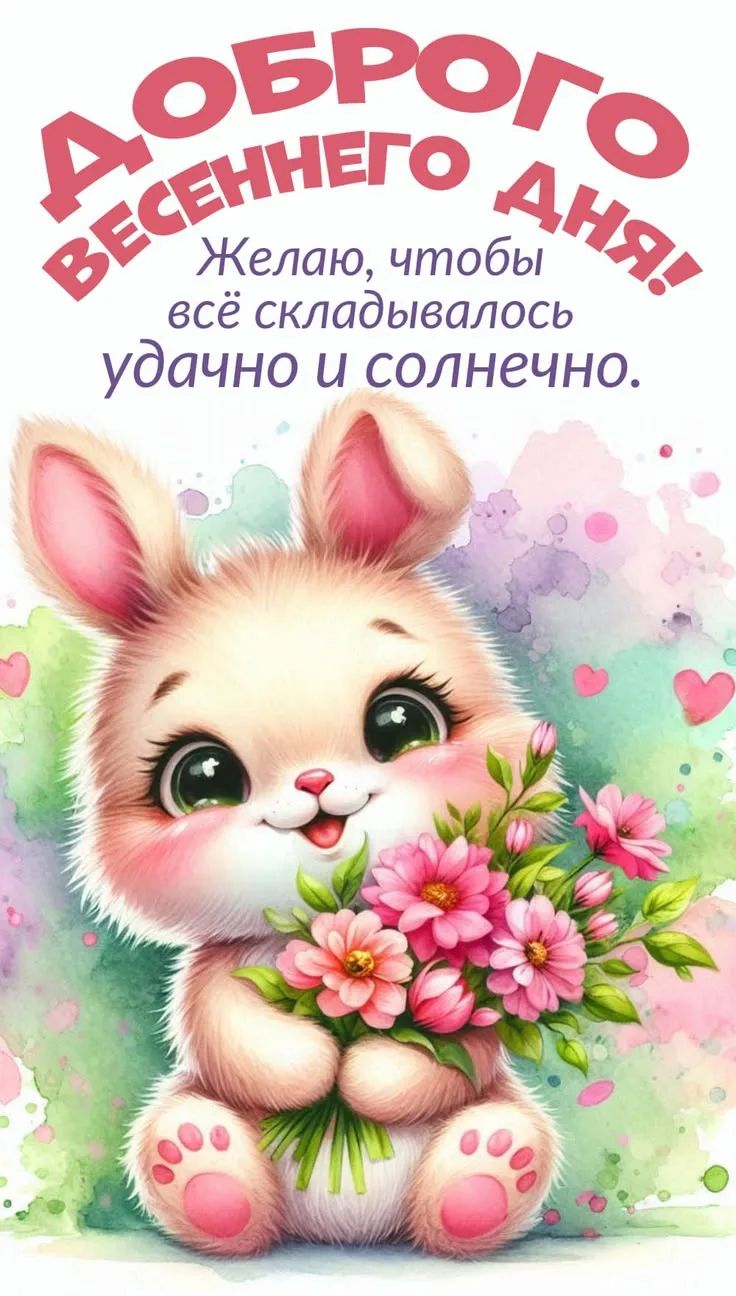 ДОБРОГО ВЕСЕННЕГО ДНЯ! Желаю, чтобы всё складывалось удачно и солнечно.