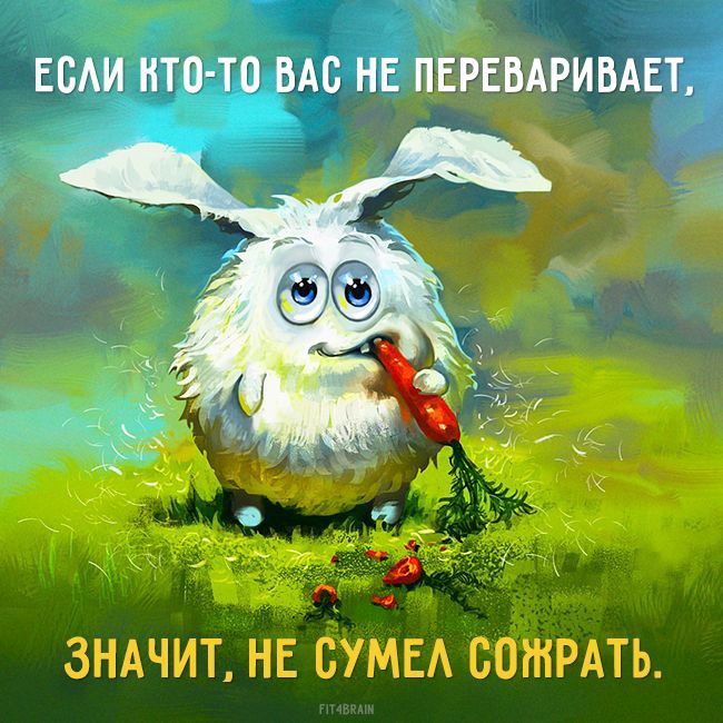 ЕСЛИ КТО-ТО ВАС НЕ ПЕРЕВАРИВАЕТ, ЗНАЧИТ, НЕ СУМЕЛ СОЖРАТЬ. FIT4BRAIN
