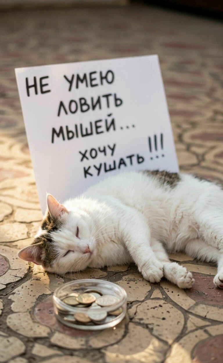 НЕ УМЕЮ ЛОВИТЬ МЫШЕЙ... ХОЧУ КУШАТЬ !!!