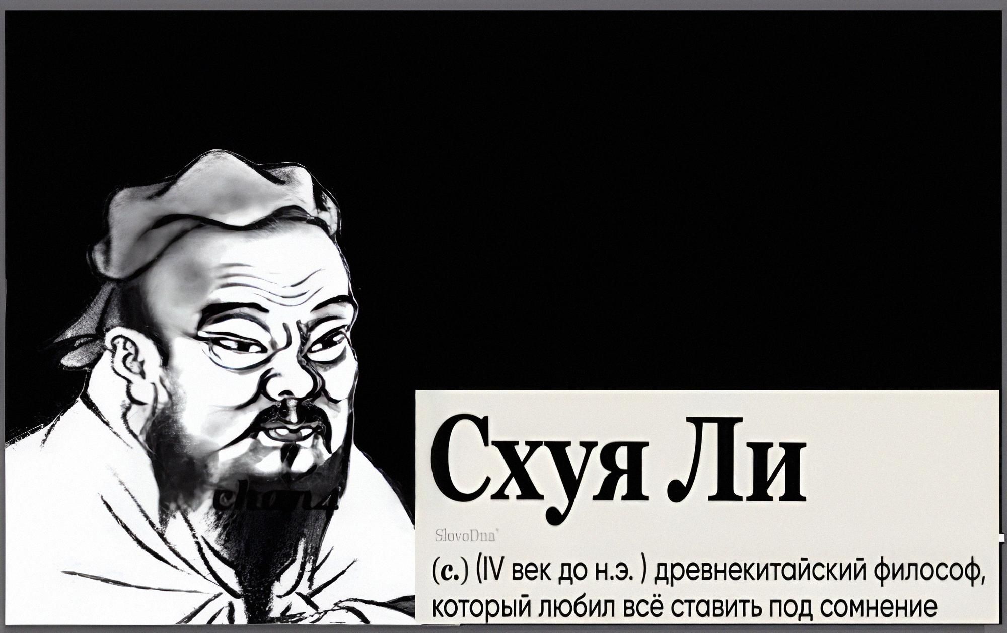 Схуя Ли SlovoDna (с.) (IV век до н.э.) древнекитайский философ, который любил всё ставить под сомнение