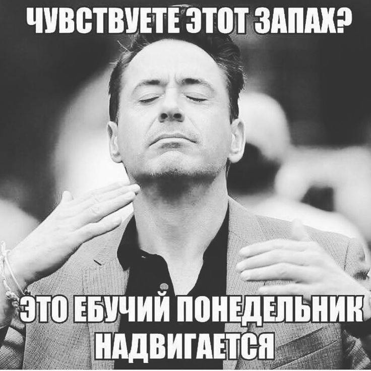 ЧУВСТВУЕТЕ ЭТОТ ЗАПАХ? ЭТО ЕБУЧИЙ ПОНЕДЕЛЬНИК НАДВИГАЕТСЯ