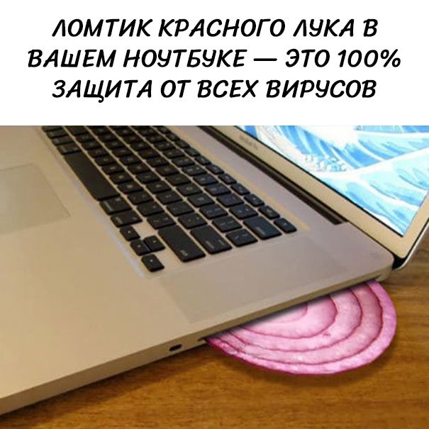 ЛОМТИК КРАСНОГО ЛУКА В ВАШЕМ НОУТБУКЕ — ЭТО 100% ЗАЩИТА ОТ ВСЕХ ВИРУСОВ