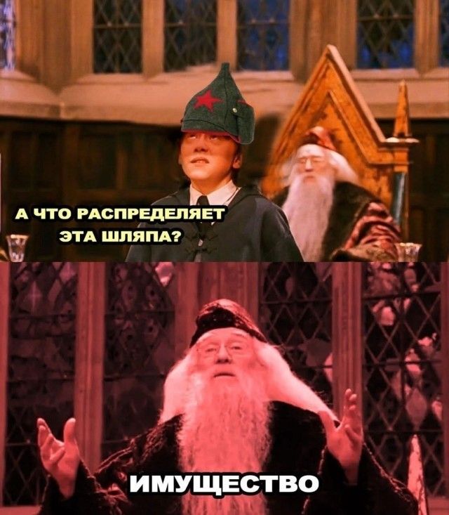 А что распределяет эта шляпа? ИМУЩЕСТВО