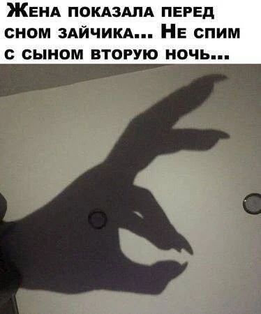 Жена показала перед сном зайчика... Не спим с сыном вторую ночь...
