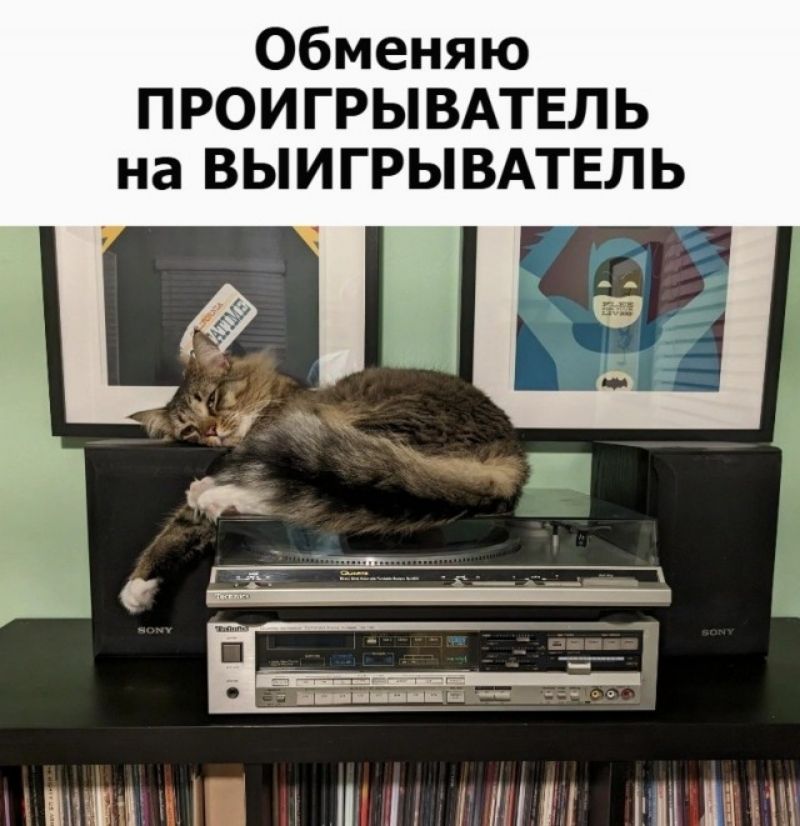Обменяю ПРОИГРЫВАТЕЛЬ на ВЫИГРЫВАТЕЛЬ