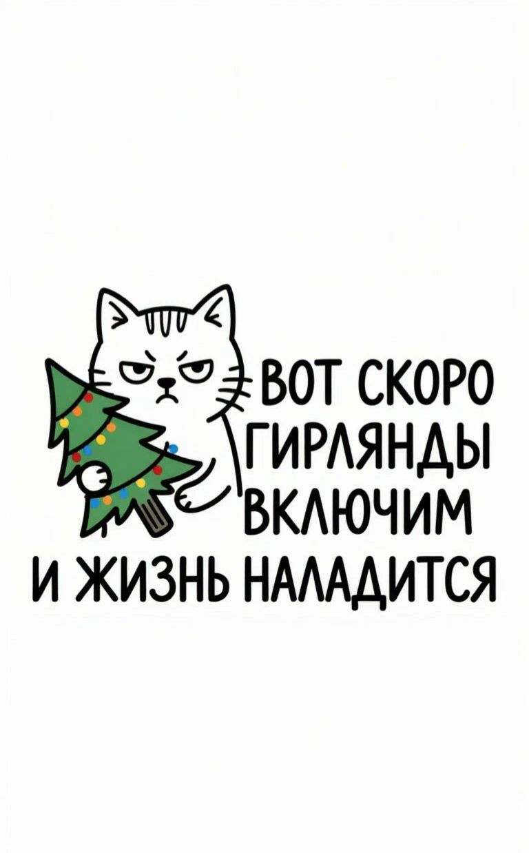 ВОТ СКОРО ГИРЛЯНДЫ ВКЛЮЧИМ И ЖИЗНЬ НАЛАДИТСЯ