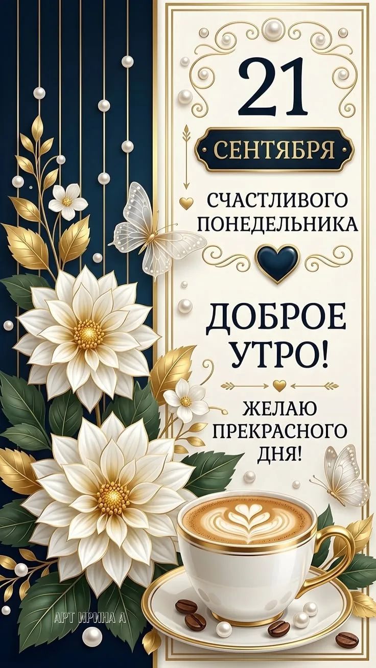 21 СЕНТЯБРЯ СЧАСТЛИВОГО ПОНЕДЕЛЬНИКА ДОБРОЕ УТРО! ЖЕЛАЮ ПРЕКРАСНОГО ДНЯ! АРТ ИРИНА А